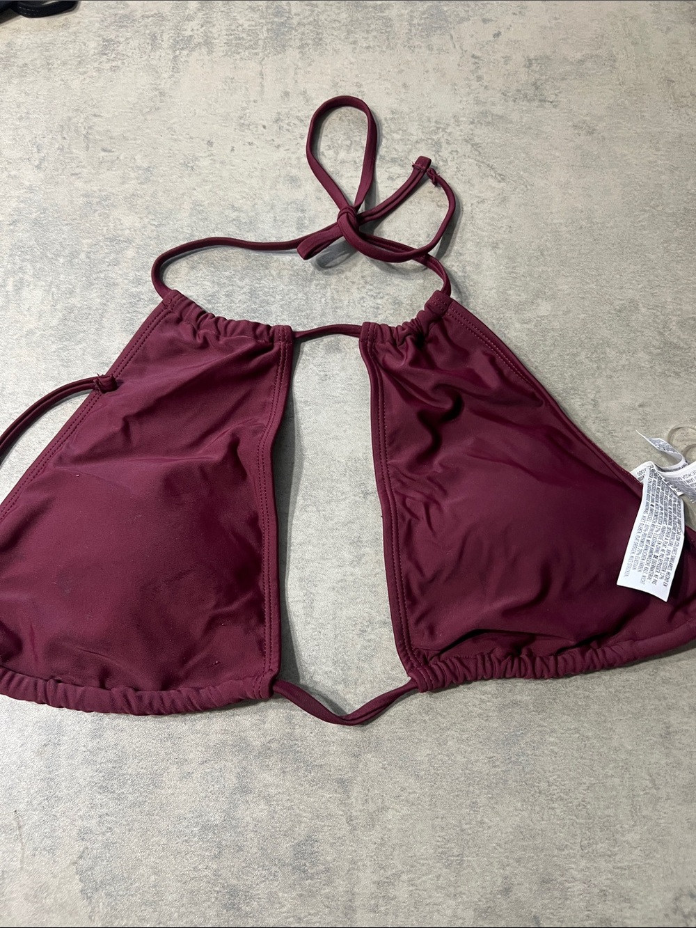 Forever 21 Burgundy Triangle Bikini Top